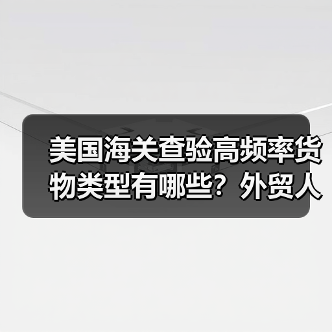美国海关查验高频率货物类型有哪些?外贸人必看(图2) 美国海关查验高频率货物类型有哪些?外贸人必看(图2)