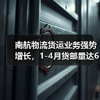 南航物流货运业务强势增长，1-4月货邮量达60万吨，如何实现？