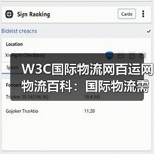 W3C国际物流网百运网物流百科:国际物流需求判断与维护指南(图3) W3C国际物流网百运网物流百科:国际物流需求判断与维护指南(图3)