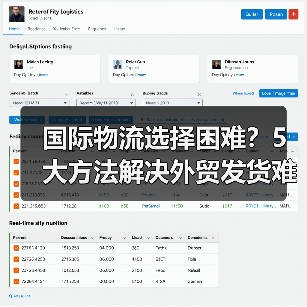 国际物流选择困难?5大方法解决外贸发货难题2026(图1) 国际物流选择困难?5大方法解决外贸发货难题2026(图1)